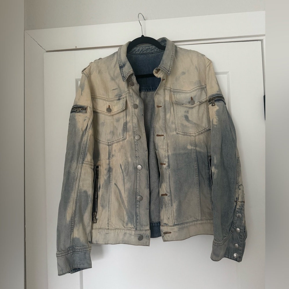 Givenchy button up denim jacket men’s XL